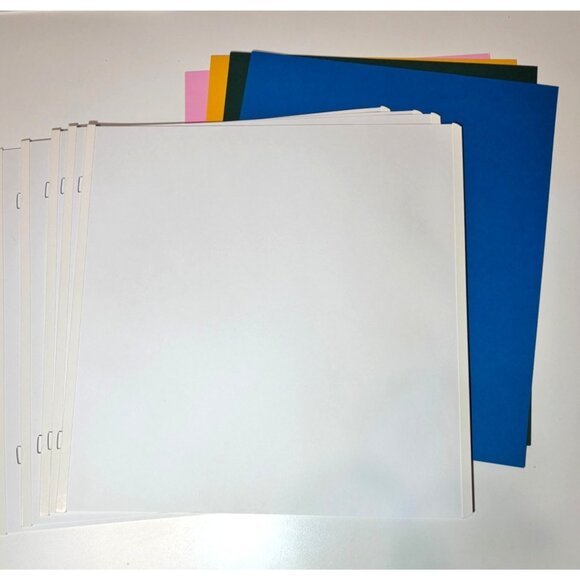 Creative Memories 12x12 Old style White page Refill 5 Loose pages + Bonus paper - Picture 1 of 4